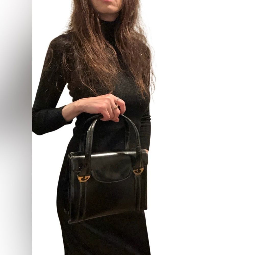 Gucci Black Satchel with Gold Hardware